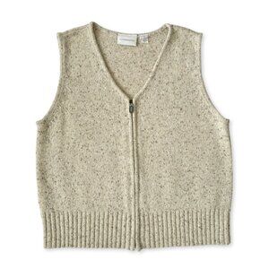 Vintage Liz Claiborne Knit Vest Wool Academia Old Money Quiet Luxury Minimalist